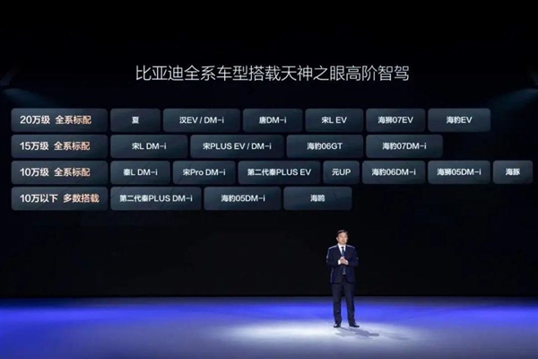 比亚迪智驾下饺子 7万的车也有NOA 王传福：要像安全带一样标配