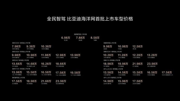 比亚迪智驾下饺子 7万的车也有NOA 王传福：要像安全带一样标配
